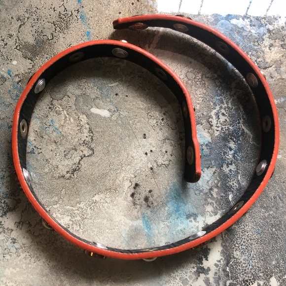 Auth Orange Leather Tory Burch Wrap Bracelet GUC - Picture 4 of 8